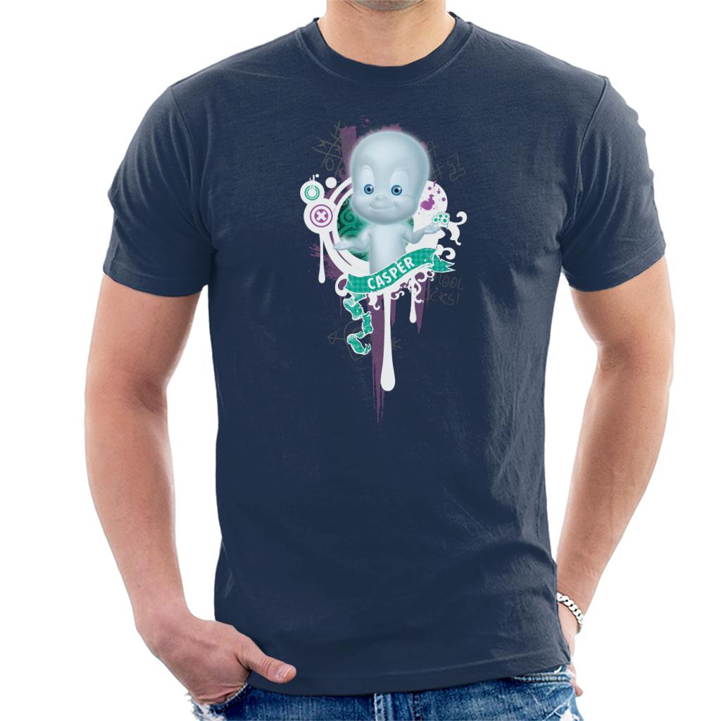 Casper The Friendly Ghost School Emblem Men's T-Shirt-ALL + EVERY