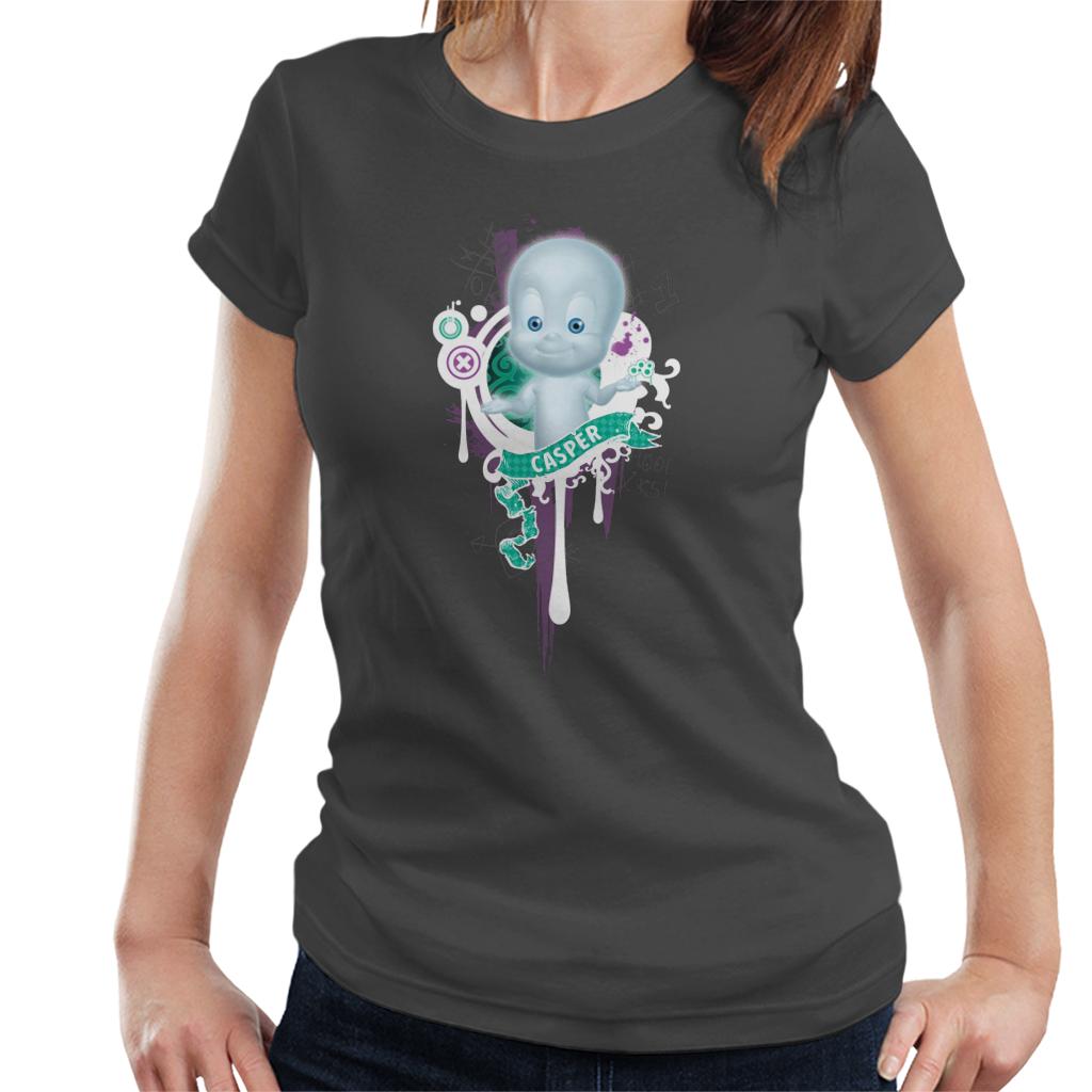 Casper The Friendly Ghost School Emblem Women's T-Shirt-ALL + EVERY