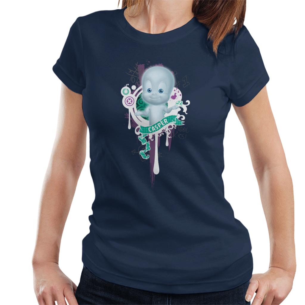 Casper The Friendly Ghost School Emblem Women's T-Shirt-ALL + EVERY