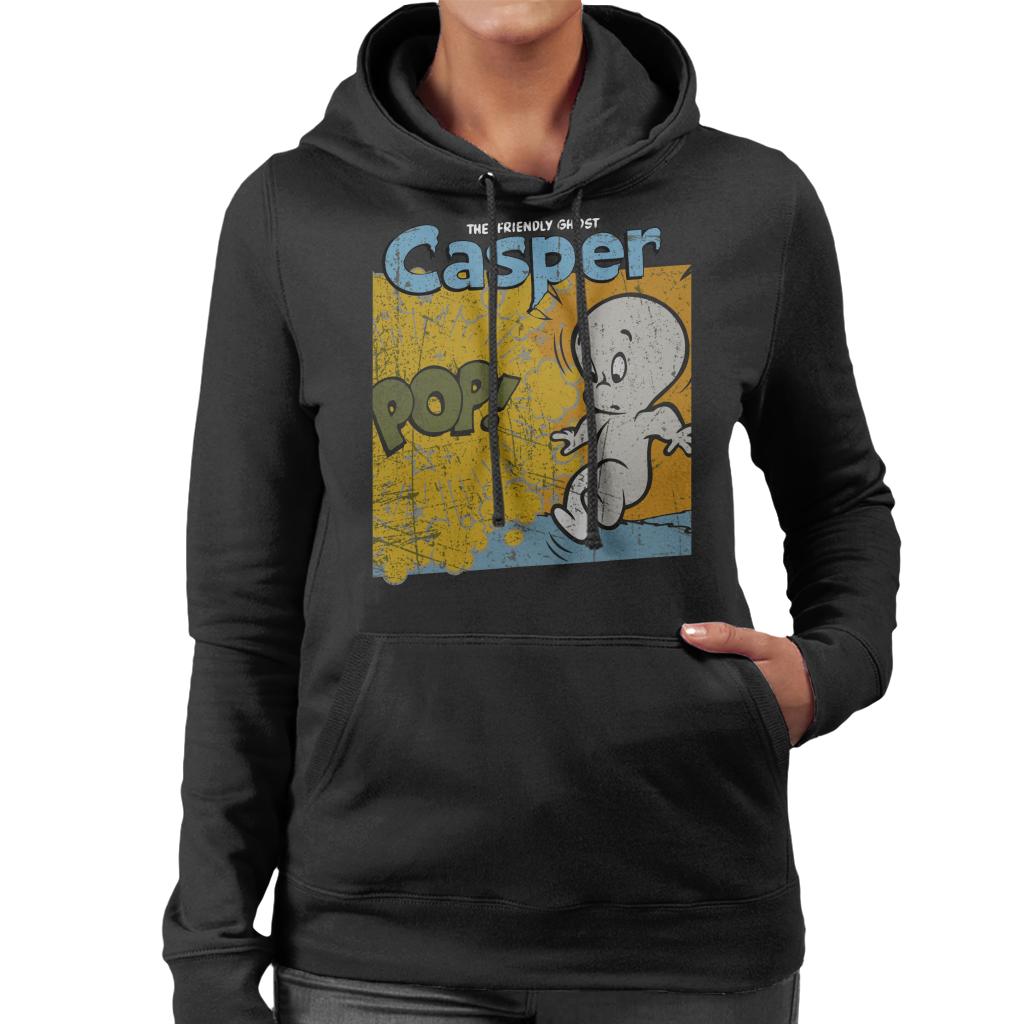 Casper The Friendly Ghost Pop Frame Women's Hooded Sweatshirt-ALL + EVERY