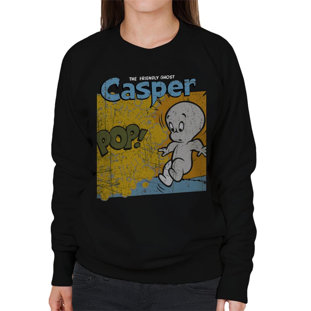 Casper The Friendly Ghost Pop Frame Women's Sweatshirt-ALL + EVERY