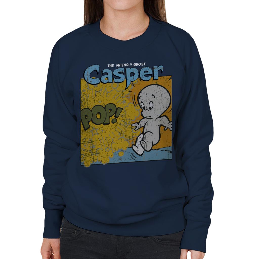 Casper The Friendly Ghost Pop Frame Women's Sweatshirt-ALL + EVERY