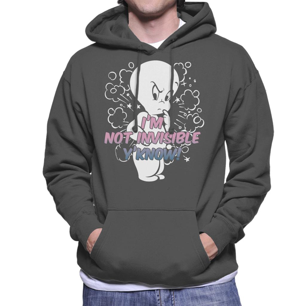 Casper The Friendly Ghost Cross I'm Not Invisible Y'Know Men's Hooded Sweatshirt-ALL + EVERY