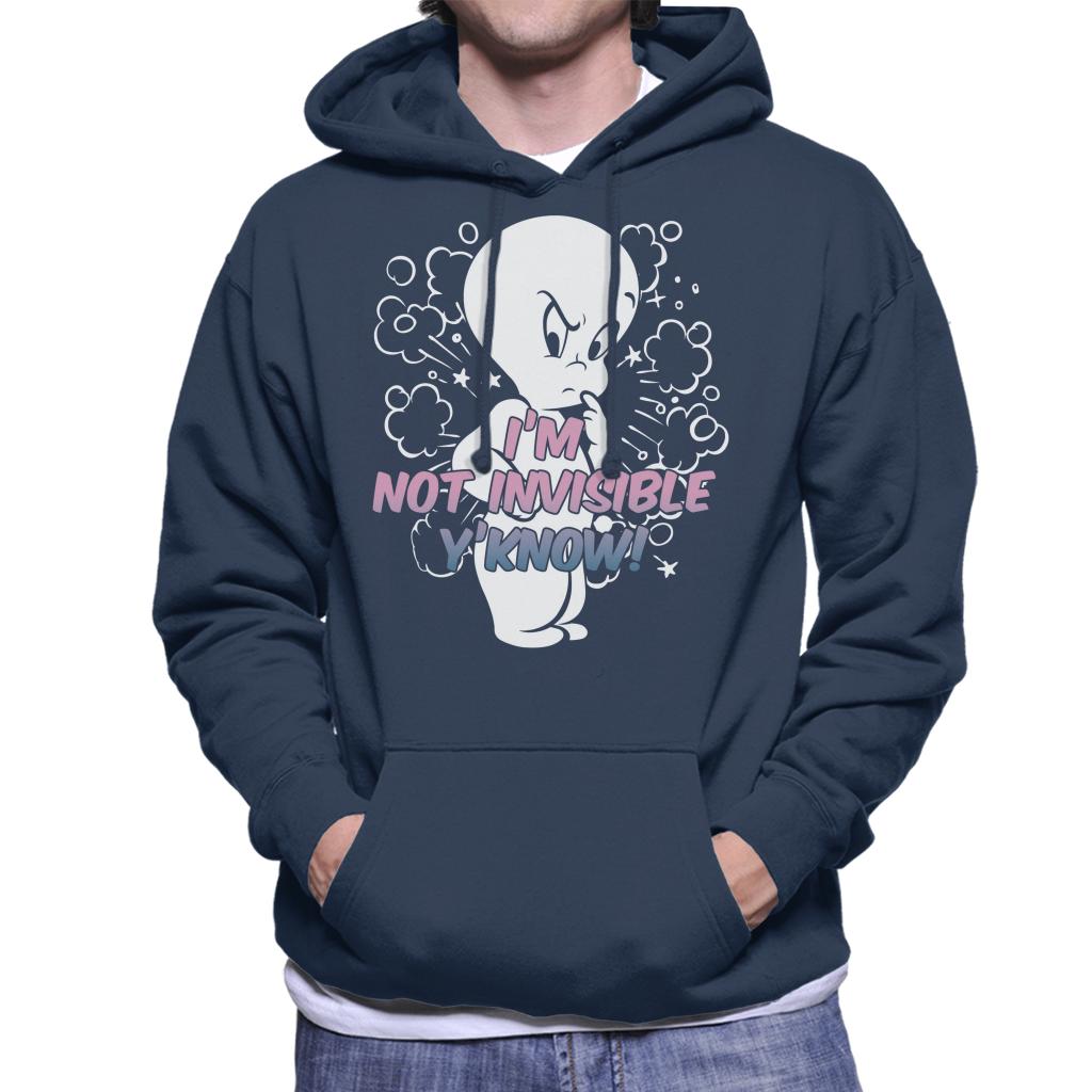 Casper The Friendly Ghost Cross I'm Not Invisible Y'Know Men's Hooded Sweatshirt-ALL + EVERY