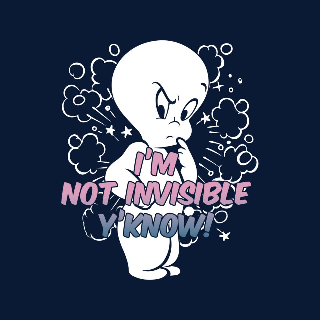 Casper The Friendly Ghost Cross I'm Not Invisible Y'Know Men's Hooded Sweatshirt-ALL + EVERY