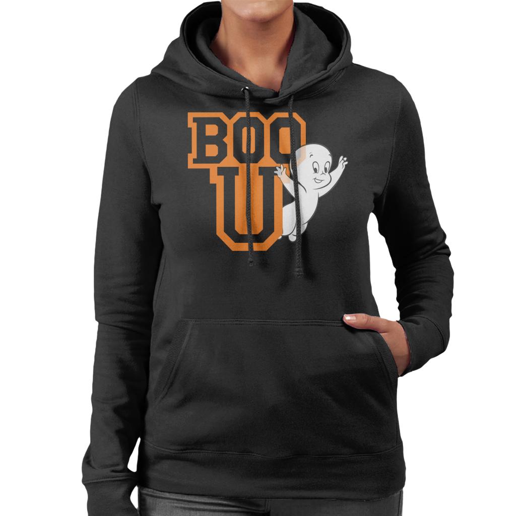 Casper The Friendly Ghost Boo You Varisty Women's Hooded Sweatshirt-ALL + EVERY