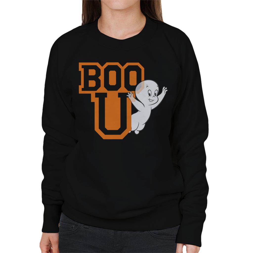 Casper The Friendly Ghost Boo You Varisty Women's Sweatshirt-ALL + EVERY