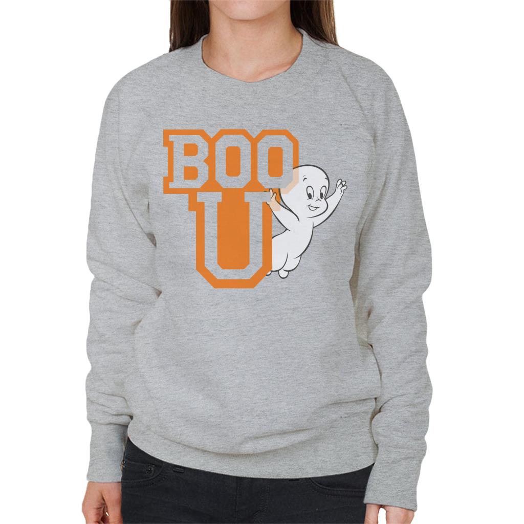 Casper The Friendly Ghost Boo You Varisty Women's Sweatshirt-ALL + EVERY