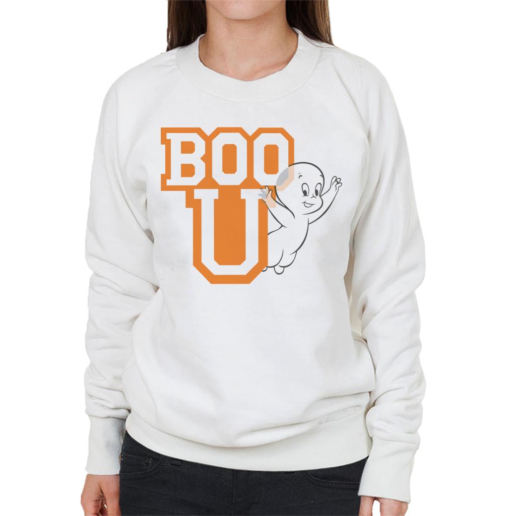 Casper The Friendly Ghost Boo You Varisty Women's Sweatshirt-ALL + EVERY