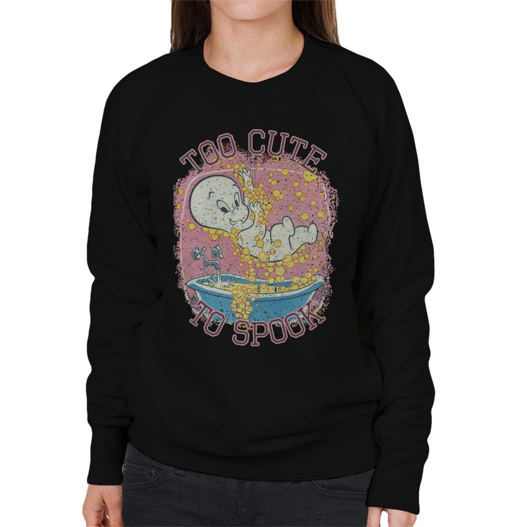 Casper The Friendly Ghost Too Cute To Spook Women's Sweatshirt-ALL + EVERY