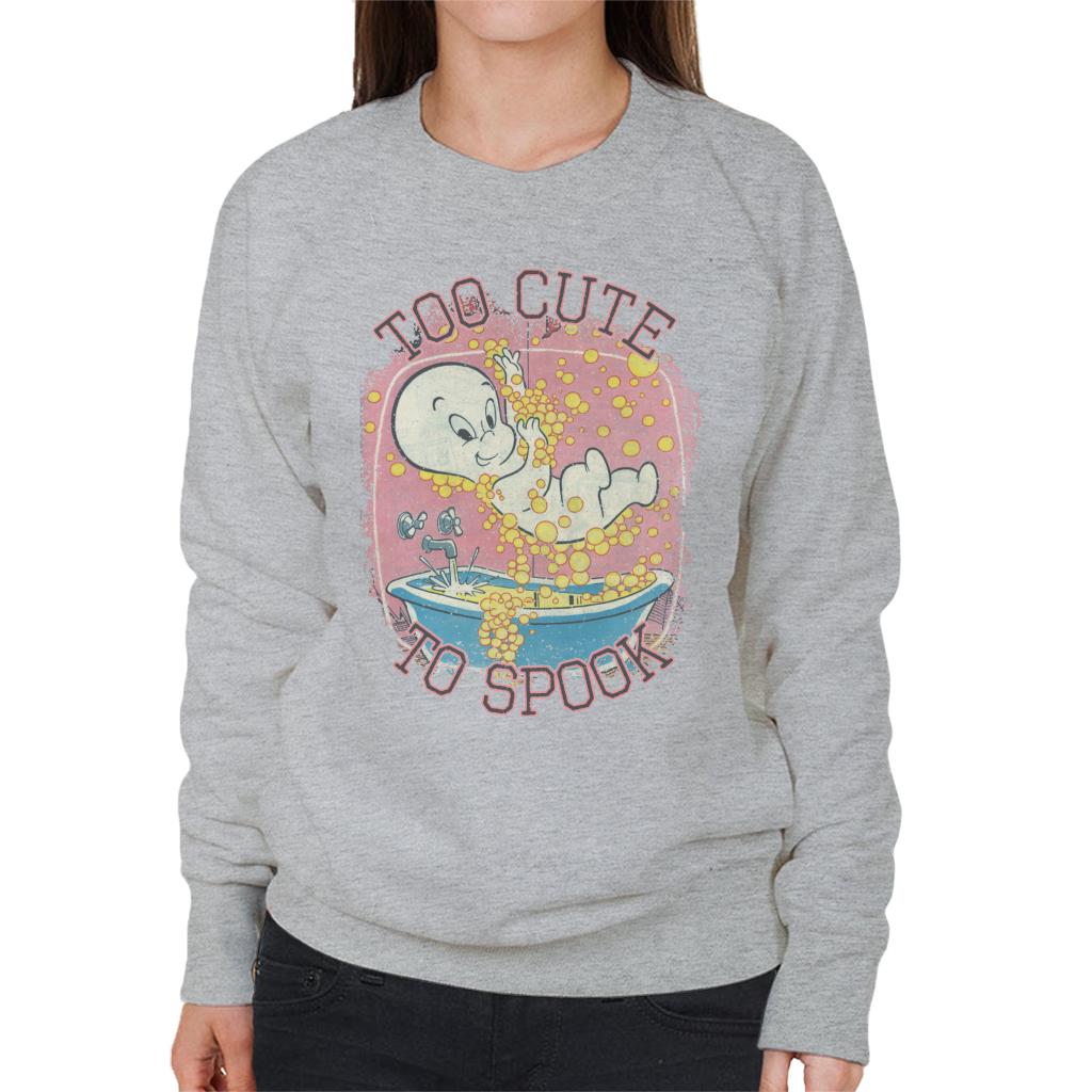 Casper The Friendly Ghost Too Cute To Spook Women's Sweatshirt-ALL + EVERY