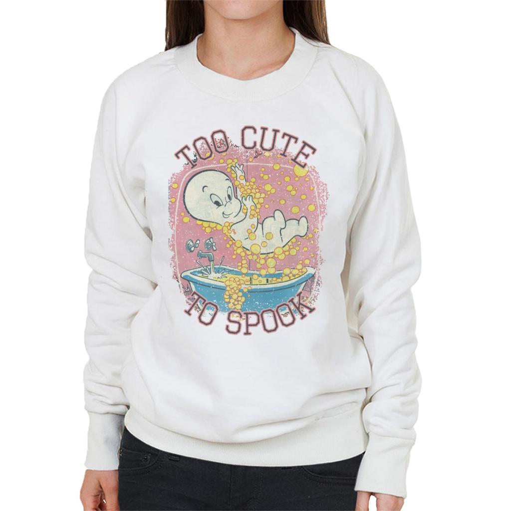 Casper The Friendly Ghost Too Cute To Spook Women's Sweatshirt-ALL + EVERY