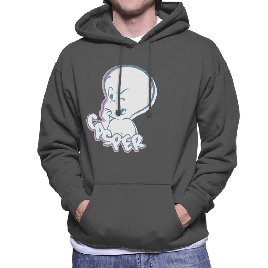 Casper The Friendly Ghost Winking Face Men's Hooded Sweatshirt-ALL + EVERY