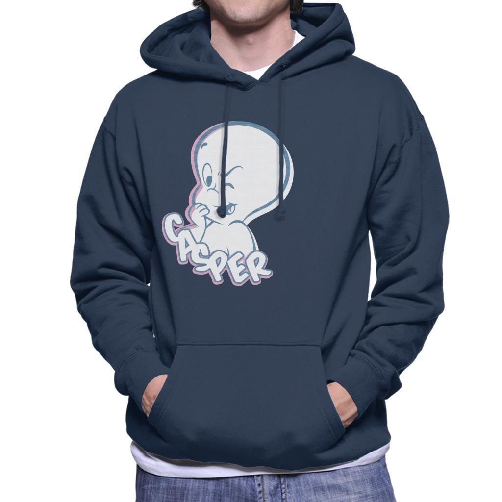 Casper The Friendly Ghost Winking Face Men's Hooded Sweatshirt-ALL + EVERY