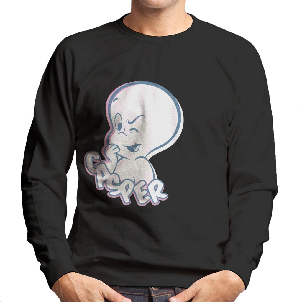 Casper The Friendly Ghost Winking Face Men's Sweatshirt-ALL + EVERY