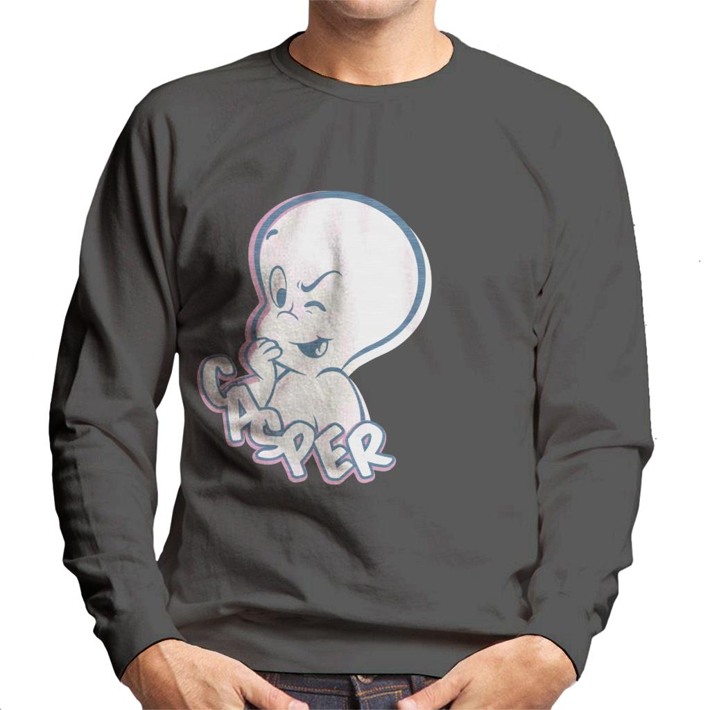 Casper The Friendly Ghost Winking Face Men's Sweatshirt-ALL + EVERY