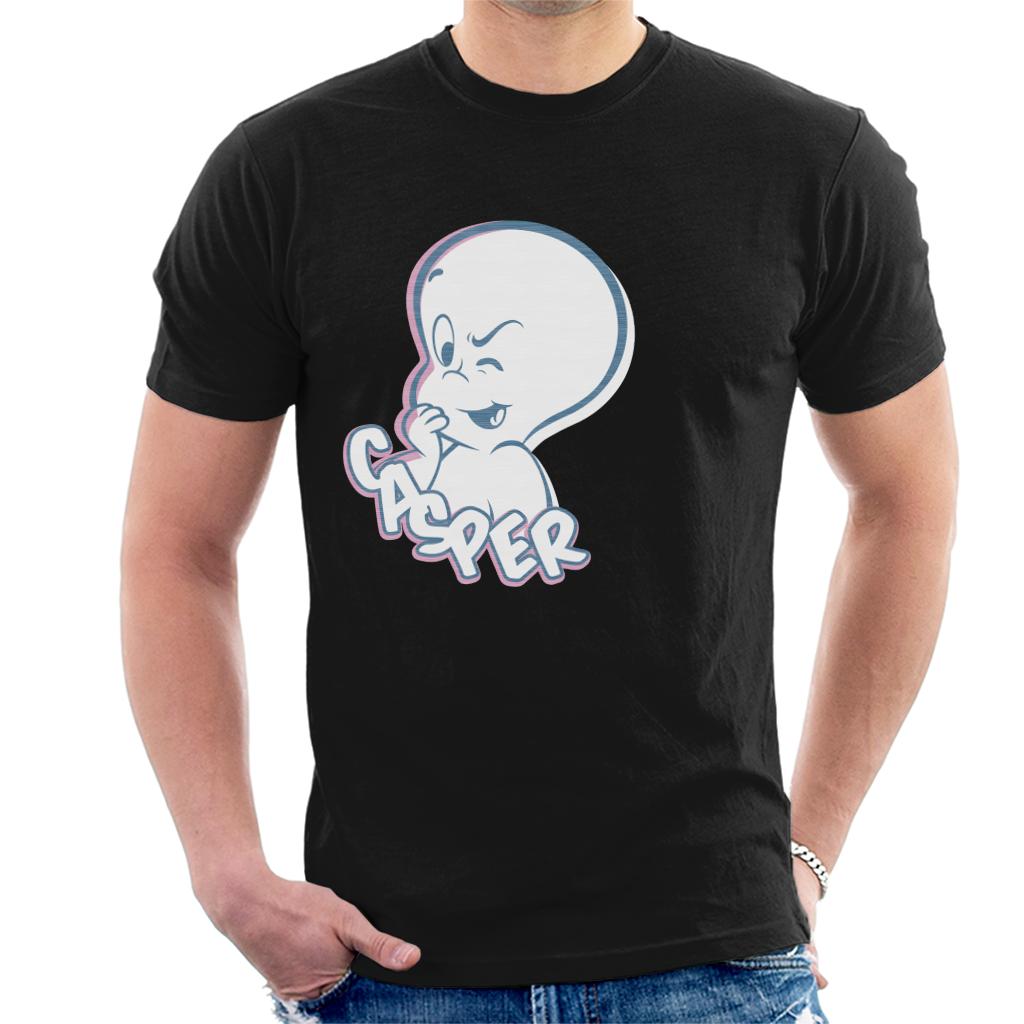 Casper The Friendly Ghost Winking Face Men's T-Shirt-ALL + EVERY