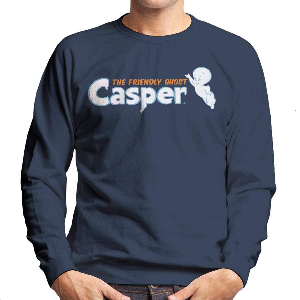 Casper The Friendly Ghost Flying Logo Men's Sweatshirt-ALL + EVERY