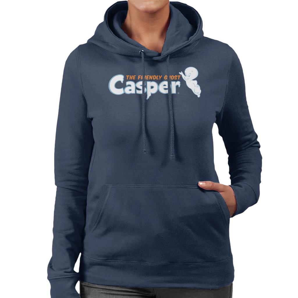 Casper The Friendly Ghost Flying Logo Women's Hooded Sweatshirt-ALL + EVERY