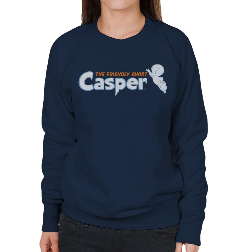 Casper The Friendly Ghost Flying Logo Women's Sweatshirt-ALL + EVERY