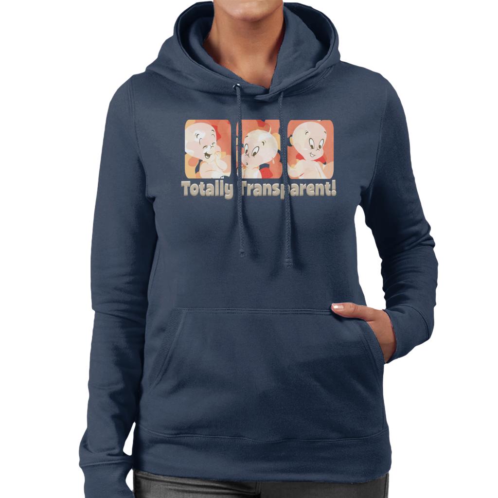 Casper The Friendly Ghost Totally Transparent Women's Hooded Sweatshirt-ALL + EVERY