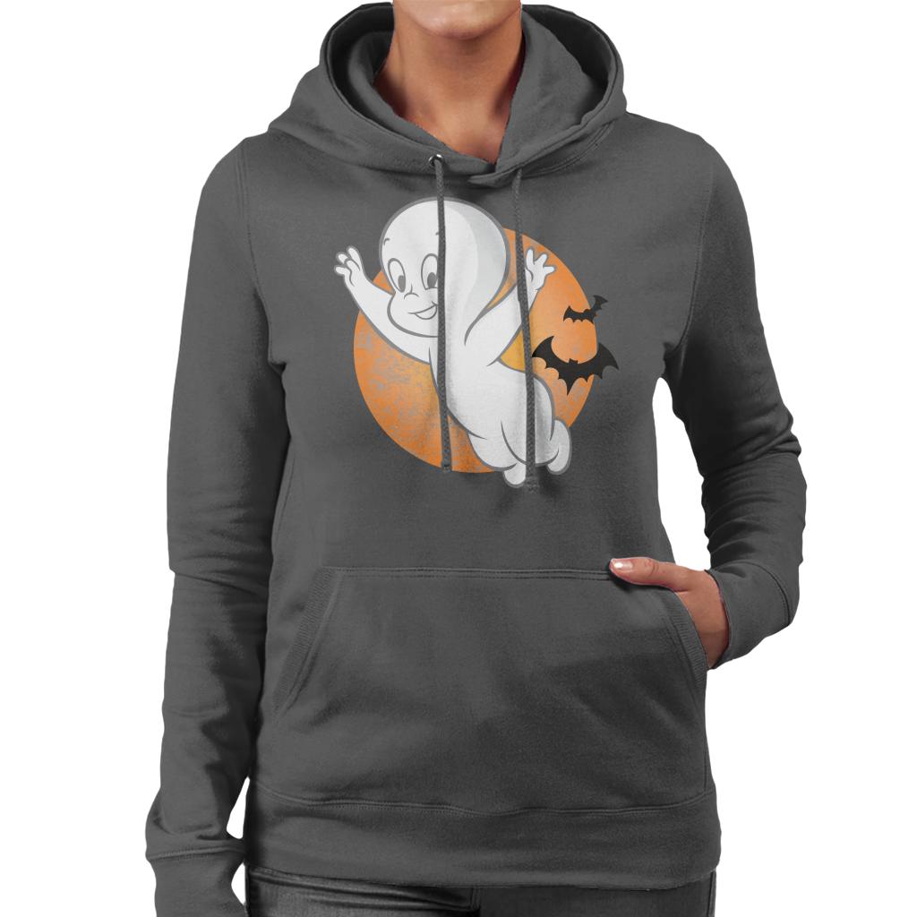 Casper The Friendly Ghost Moon Flying Women's Hooded Sweatshirt-ALL + EVERY