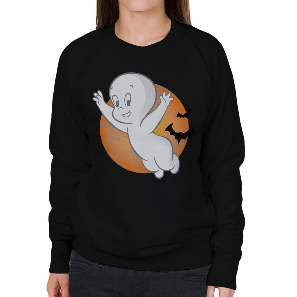 Casper The Friendly Ghost Moon Flying Women's Sweatshirt-ALL + EVERY