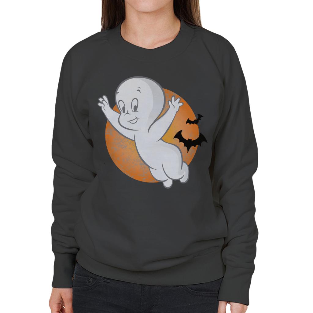 Casper The Friendly Ghost Moon Flying Women's Sweatshirt-ALL + EVERY