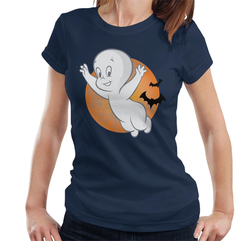 Casper The Friendly Ghost Moon Flying Women's T-Shirt-ALL + EVERY