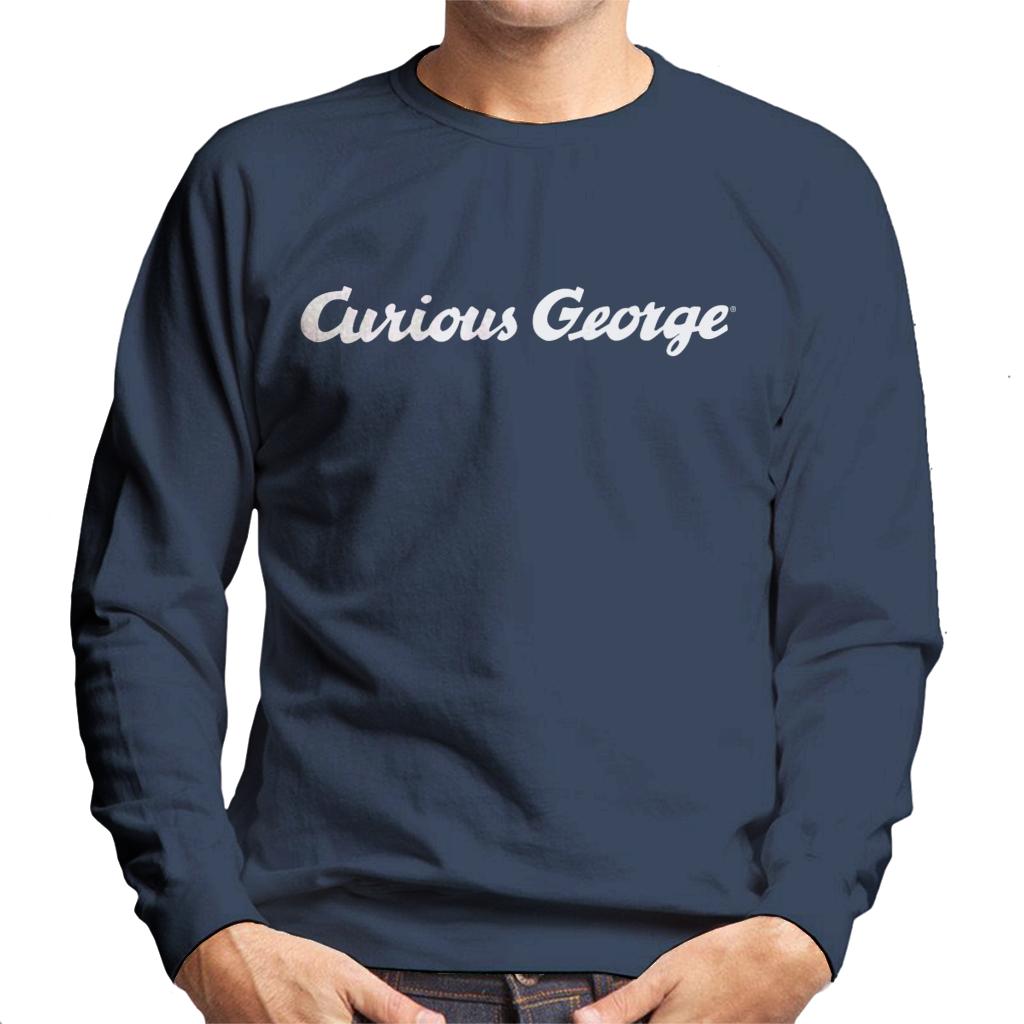Curious George Line Logo Men's Sweatshirt-ALL + EVERY