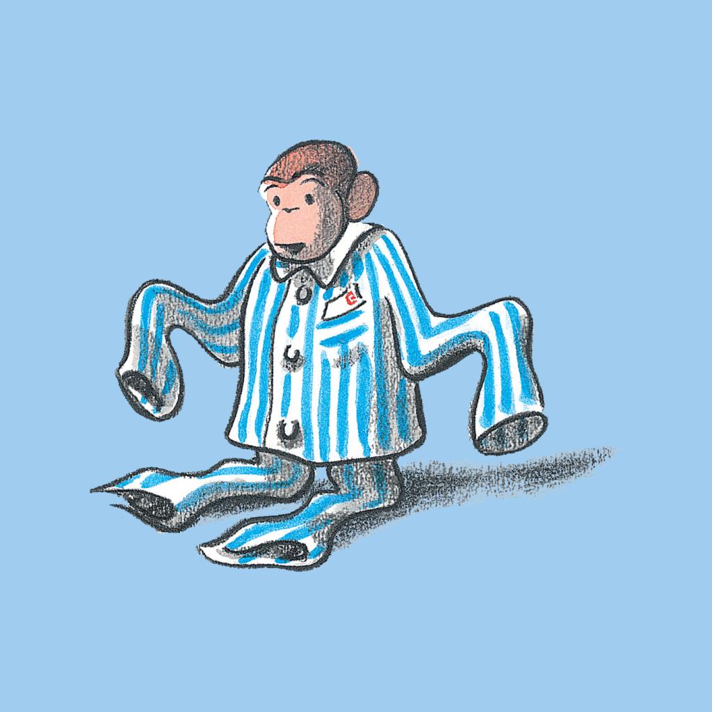 Curious George Pajamas Too Big Women's Hooded Sweatshirt-ALL + EVERY