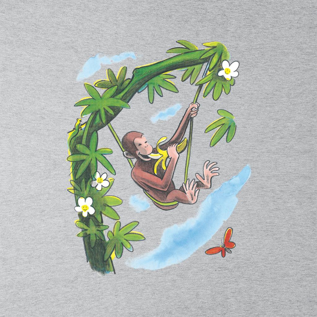 Curious George Vine Hammock And Banana Women's Hooded Sweatshirt-ALL + EVERY