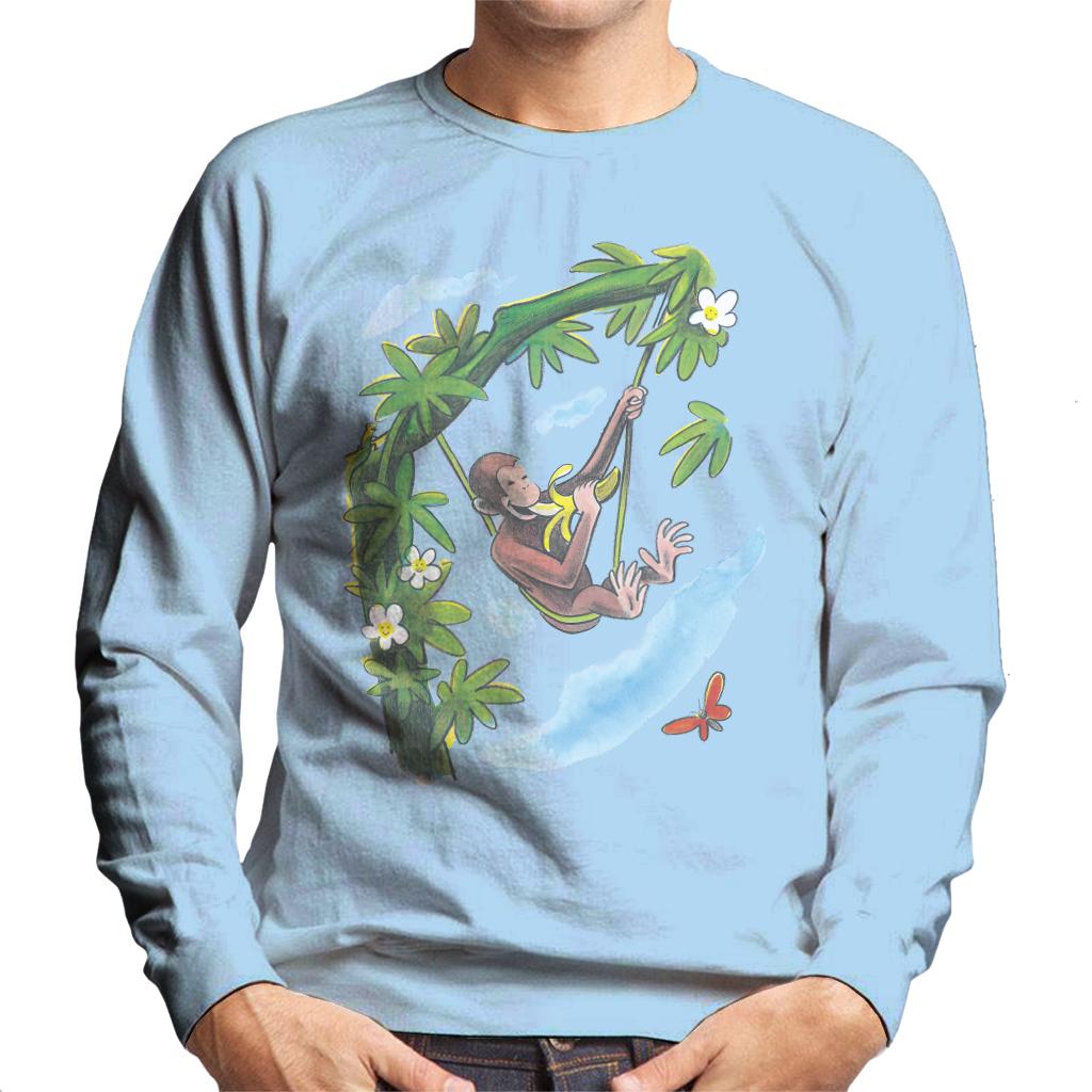 Curious George Vine Hammock And Banana Men's Sweatshirt-ALL + EVERY