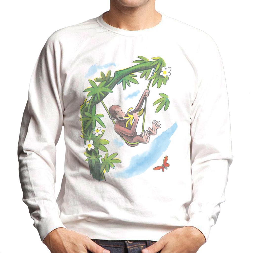 Curious George Vine Hammock And Banana Men's Sweatshirt-ALL + EVERY