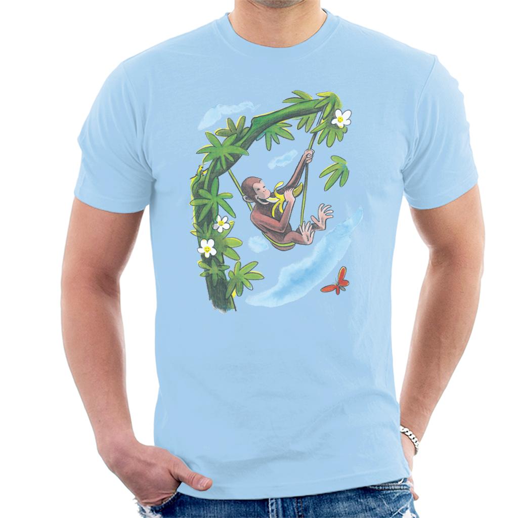 Curious George Vine Hammock And Banana Men's T-Shirt-ALL + EVERY