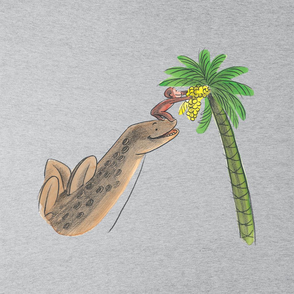 Curious George Dinosaur Palm Tree Women's T-Shirt-ALL + EVERY