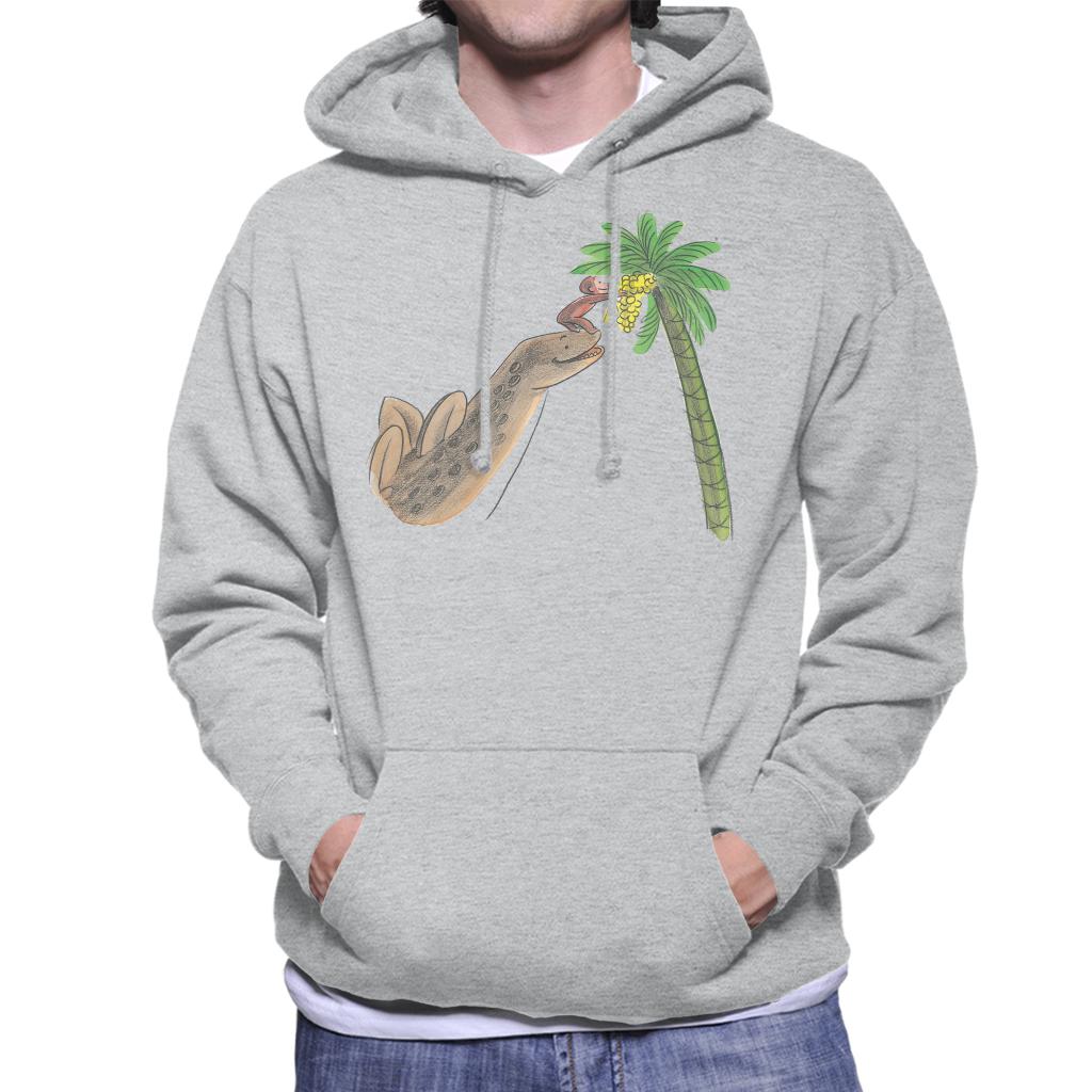 Curious George Dinosaur Palm Tree Men's Hooded Sweatshirt-ALL + EVERY