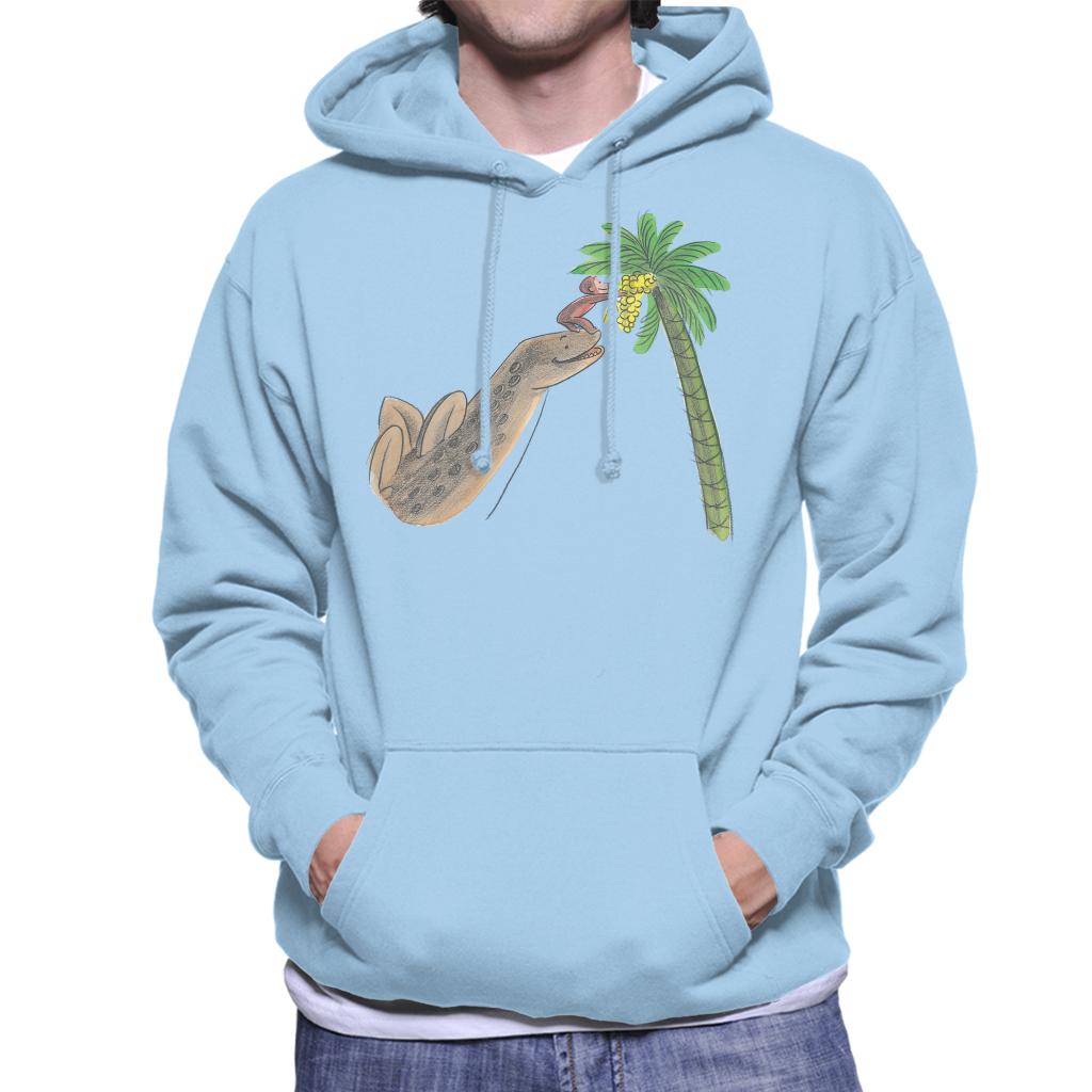 Curious George Dinosaur Palm Tree Men's Hooded Sweatshirt-ALL + EVERY