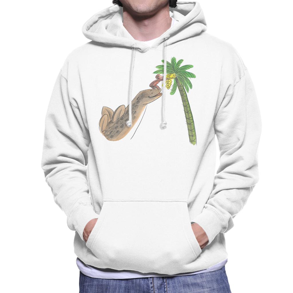 Curious George Dinosaur Palm Tree Men's Hooded Sweatshirt-ALL + EVERY