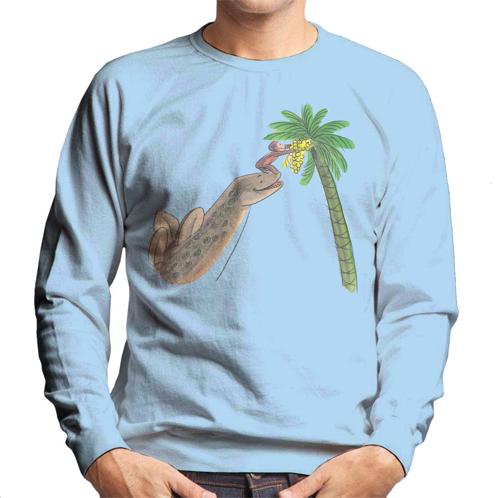 Curious George Dinosaur Palm Tree Men's Sweatshirt-ALL + EVERY