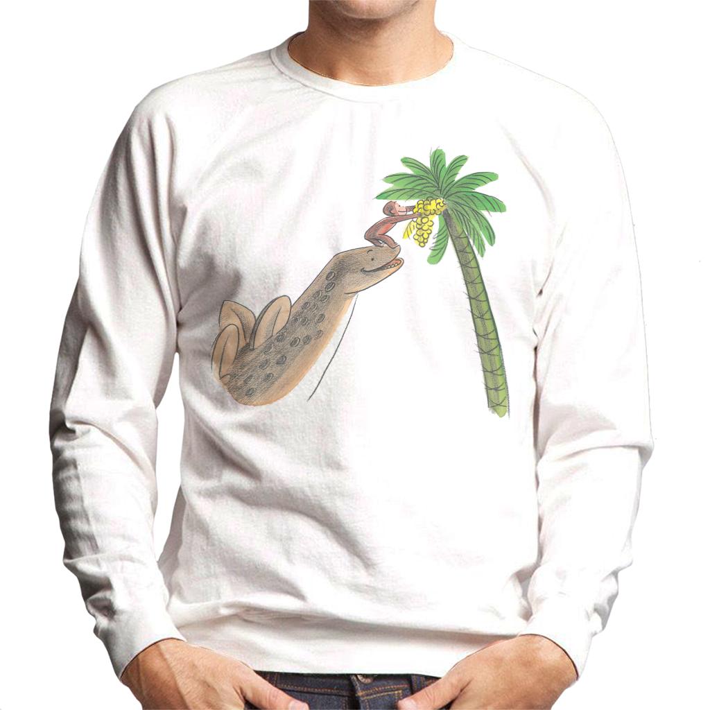 Curious George Dinosaur Palm Tree Men's Sweatshirt-ALL + EVERY