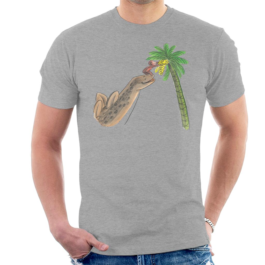 Curious George Dinosaur Palm Tree Men's T-Shirt-ALL + EVERY