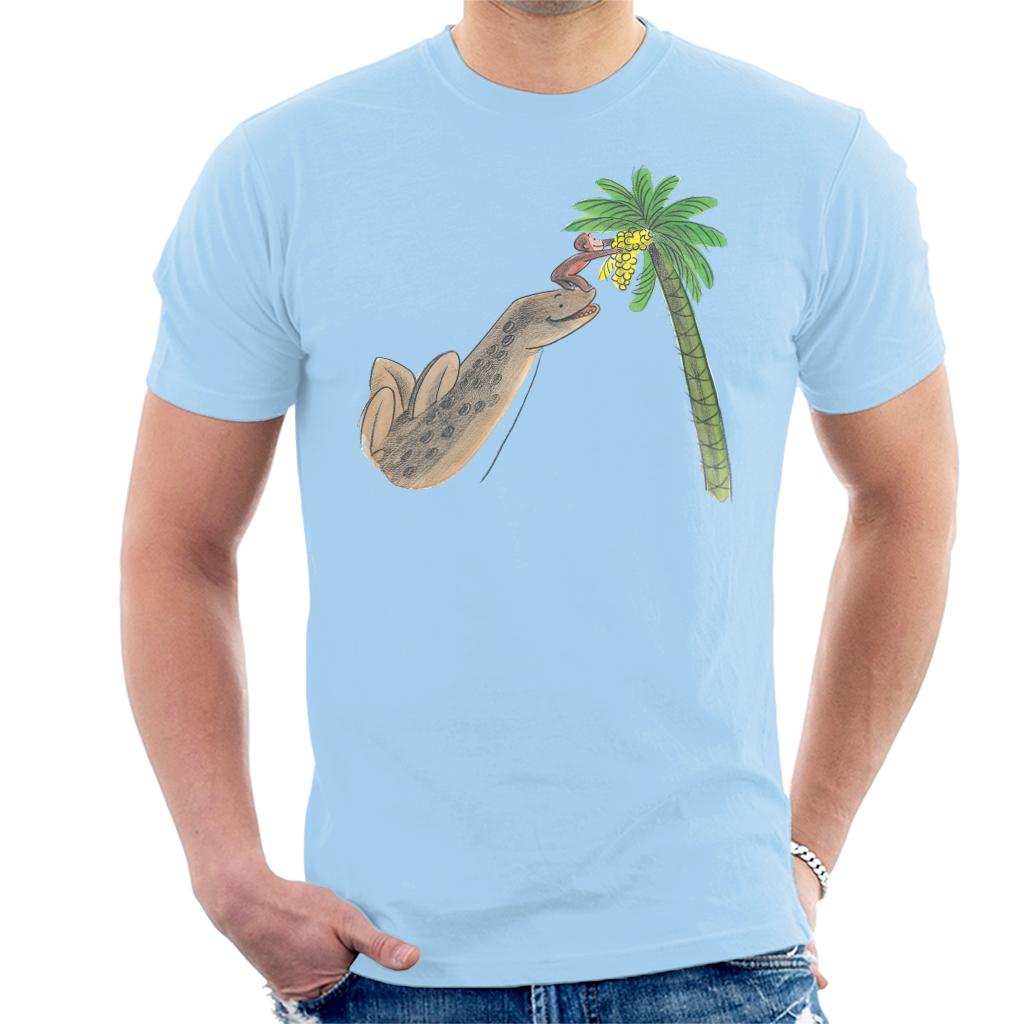 Curious George Dinosaur Palm Tree Men's T-Shirt-ALL + EVERY