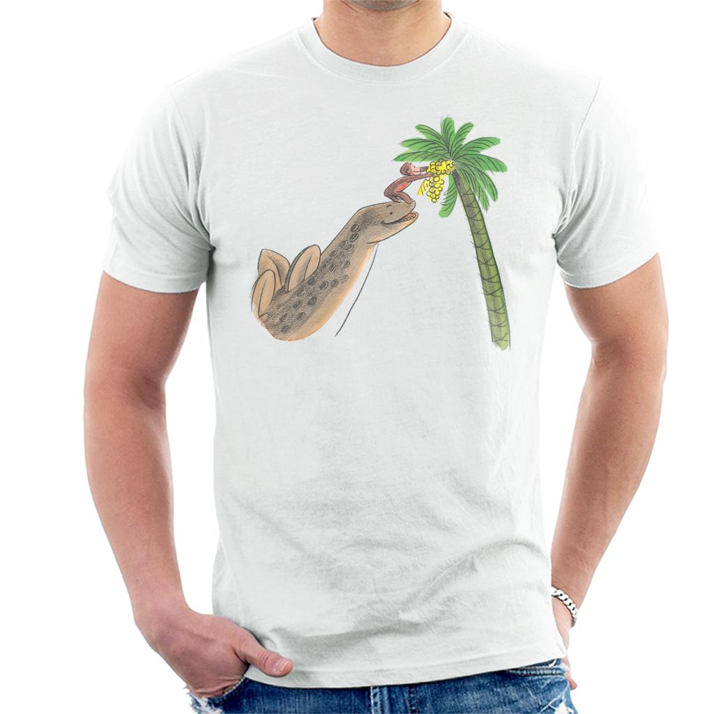 Curious George Dinosaur Palm Tree Men's T-Shirt-ALL + EVERY