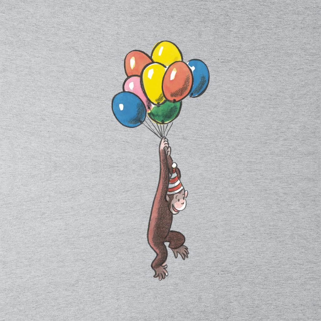 Curious George Balloon Flying Hat Women's Sweatshirt-ALL + EVERY