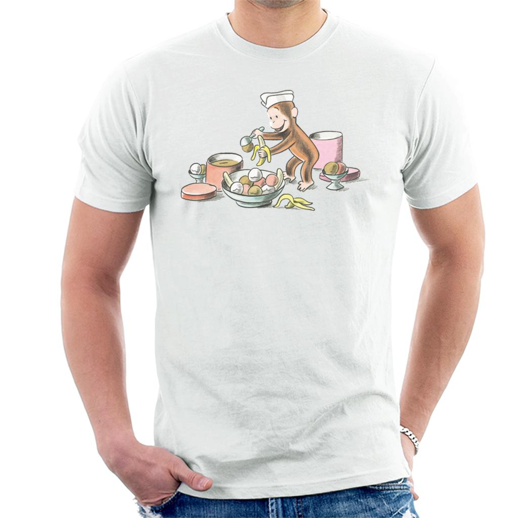 Curious George Ice Cream And Bananas Men's T-Shirt-ALL + EVERY