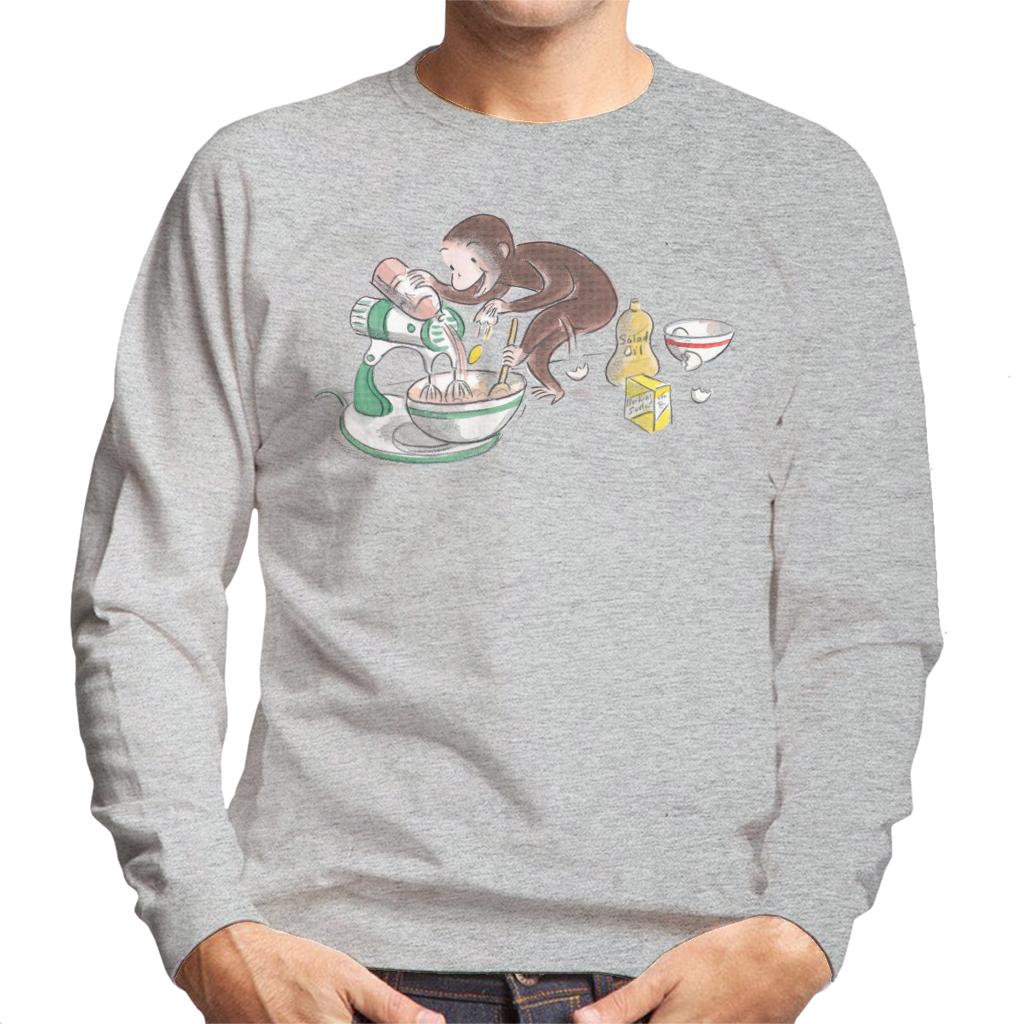 Curious George Cooking Men's Sweatshirt-ALL + EVERY
