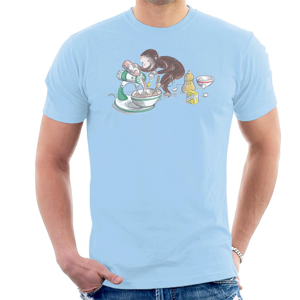 Curious George Cooking Men's T-Shirt-ALL + EVERY