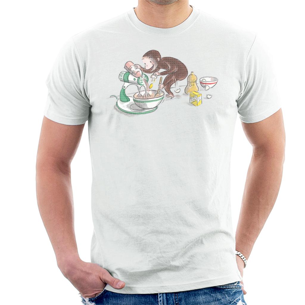 Curious George Cooking Men's T-Shirt-ALL + EVERY