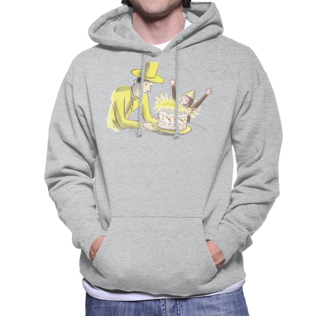 Curious George Birthday Cake Men's Hooded Sweatshirt-ALL + EVERY